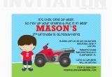 4 Wheeler Birthday Invitations Items Similar to 4 Wheeler Invitation 4 Wheeler Birthday