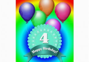 4 Year Old Birthday Cards Happy Birthday 4 Year Old Card Zazzle