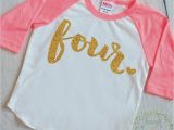 4 Year Old Birthday Girl Shirt 4 Year Old Birthday Shirt Girl Four Years by