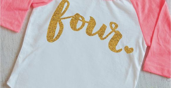 4 Year Old Birthday Girl Shirt 4 Year Old Birthday Shirt Girl Four Years by