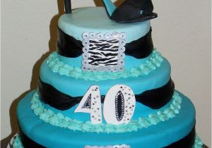 40 Birthday Cake Decorations 40th Birthday Stiletto Heel Zebra Cakecentral Com