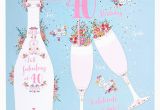40 Birthday Flowers 40th Birthday Card butterflies Flowers Champagne