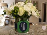 40 Birthday Flowers Preppy Blue Green 40th Birthday Pink Peppermint the Blog