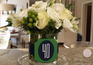 40 Birthday Flowers Preppy Blue Green 40th Birthday Pink Peppermint the Blog