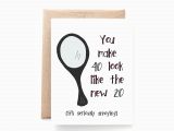 40 Year Old Birthday Cards 40th Birthday Card for Her 40 Years Old Funny Birthday