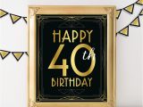 40 Year Old Birthday Decorations 40th Birthday Decoration Happy 40th Birthday Sign 40 Year