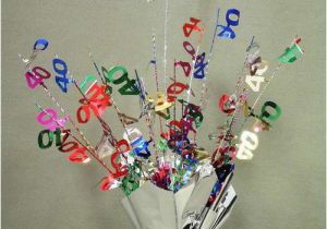 40th Birthday Centerpiece Decorations 40 Silver Multi Color Spray Centerpiece Bartz 39 S Party Stores