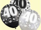 40th Birthday Decorations Black and Silver 40th Balloons Party Favors Ideas