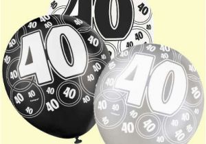 40th Birthday Decorations Black and Silver 40th Balloons Party Favors Ideas