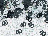 40th Birthday Decorations Black and Silver 40th Birthday Party Decorations Confetti Sprinkles