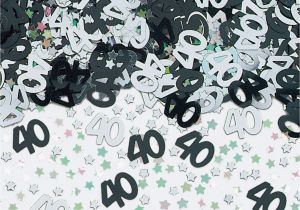 40th Birthday Decorations Black and Silver 40th Birthday Party Decorations Confetti Sprinkles