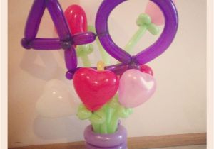 40th Birthday Flowers and Balloons 40th Birthday Heart Bouquet Balloon Creations