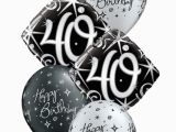 40th Birthday Flowers and Balloons Elegant 40th Birthday Balloon Bouquet Party Fever
