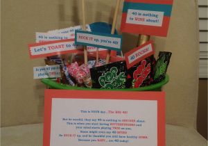 40th Birthday Gag Gifts for Her 40th Birthday Party Gift Basket Diy so Easy to Put