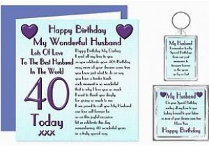 40th Birthday Gift Ideas for Husband Uk 40th Husband Happy Birthday Gift Set Card Keyring