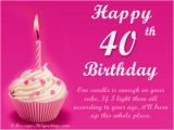 40th Birthday Greeting Card Messages 40th Birthday Wishes 365greetings Com