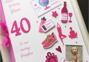 40th Birthday Ideas for Daughter Personalised 40th Birthday Card for Women Mum Daughter