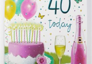 40th Birthday Ideas for Female Friend Happy 40th Birthday Card for Her Ladies Womens Friend