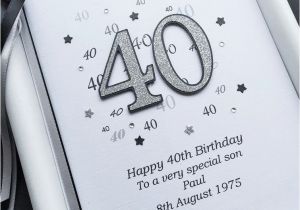 40th Birthday Ideas for son 40th Birthday Card for son Husband Dad Brother