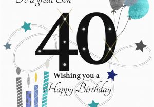 40th Birthday Ideas for son son Happy 40th Birthday Card Rush Design