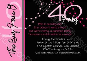 40th Birthday Invitation Sayings 40th Birthday Invitation Wording Oxsvitation Com