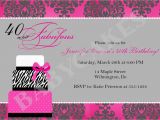 40th Birthday Invitation Templates Free Download 40th Party Invitation Template Free