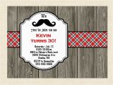 40th Birthday Invitation Wording for Men 30th Invitation Men Birthday Mustache 40th 50th Bbq Wood