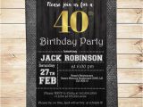 40th Birthday Invitation Wording for Men Mens 40th Birthday Party Black Silver and Gold Men 40th