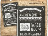 40th Birthday Invitations for Male 30th Birthday Invitation Male Birthday Party by 2birdstudios