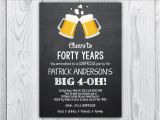 40th Birthday Invitations for Male 40th Birthday Invitation 40th Birthday Invitation for Men