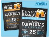 40th Birthday Invitations for Male 40th Birthday Invitation for Men Cheers Beers Invitation