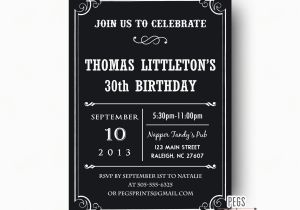 40th Birthday Invitations for Male 40th Birthday Invitation for Men Printable 30th Birthday