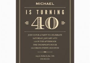 40th Birthday Invitations for Male 40th Birthday Quotes for Men Quotesgram