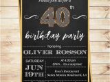 40th Birthday Invitations for Male 40th Surprise Party Invitations for Men Elegant Surprise