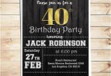 40th Birthday Invitations for Male Surprise 40th Birthday Party Invitations for Him Men 40th