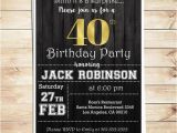 40th Birthday Invitations for Male Surprise 40th Birthday Party Invitations for Him Men 40th