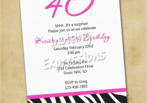 40th Birthday Invitations Ideas Surprise 40th Birthday Invitation Wording Samples Best