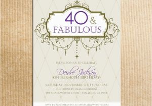 40th Birthday Invitations with Photo Adult 40th Birthday Party Invitations Digital File