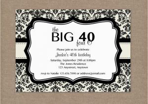 40th Birthday Invite Template 8 40th Birthday Invitations Ideas and themes Sample