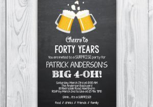 40th Birthday Party Invitations for Men 40th Birthday Invitation 40th Birthday Invitation for Men