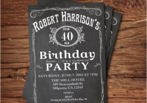40th Birthday Party Invitations for Men 40th Birthday Invitation for Men by thepaperwingcreation