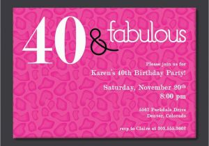 40th Birthday Party Invitations Online 40th Birthday Free Printable Invitation Template