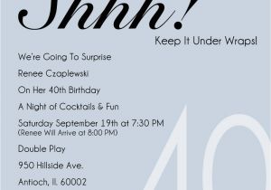 40th Birthday Party Invitations Online 40th Party Invitation Template Free