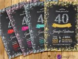 40th Birthday Party Invitations Online Adult 40th Birthday Invitation Bokeh Invitation Diamond