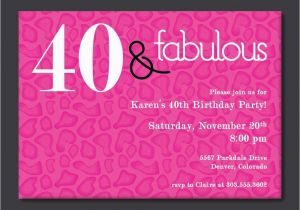 40th Birthday Party Invites Free Templates 40th Birthday Free Printable Invitation Template