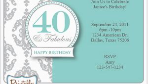 40th Birthday Party Invites Free Templates Surprise 40th Birthday Invitation Free Template