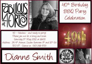 40th Birthday Photo Invitations 40th Birthday Invitation Invitations Pinterest 40th