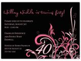 40th Birthday Photo Invitations Cabiri Pink 40th Birthday Invitations Paperstyle