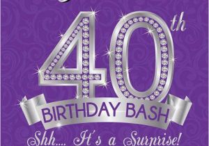 40th Birthday Photo Invitations Surprise 40th Birthday Invitation Adult Birthday Invite