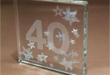 40th Birthday Present for Him Uk Happy 40th Birthday Gifts Ideas Spaceform Glass Keepsake